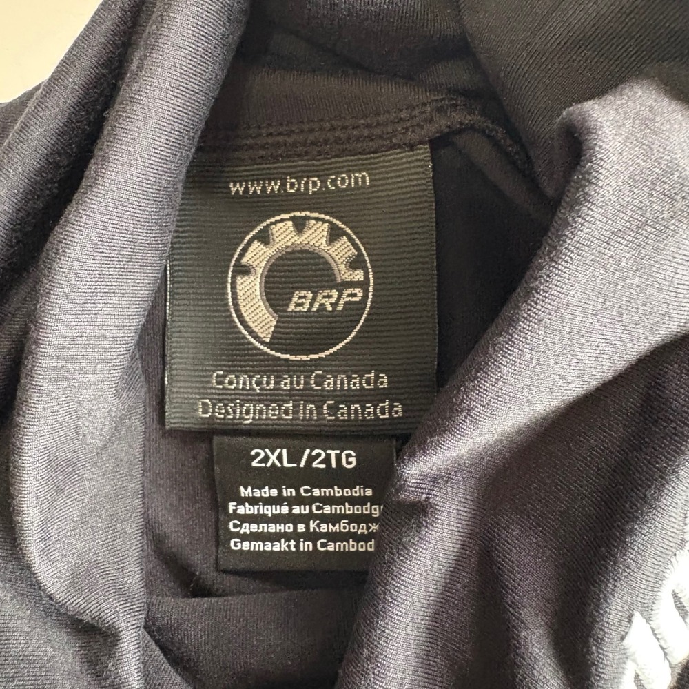 Ski-Doo Men's 2XL Black Turtleneck Long Sleeve Moisture Wicking Layering NEW - Picture 6 of 8